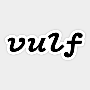 Very cool retro style vulf vulfpeck design Sticker